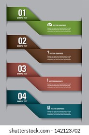 Vector Numbered Banners. Modern Graphic or Website Layout.