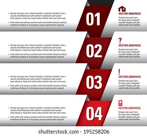 Vector Numbered Banners. Modern Graphic or Website Layout.