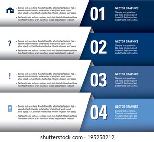 Vector Numbered Banners. Modern Graphic or Website Layout.