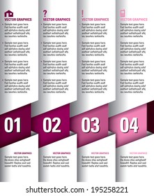 Vector Numbered Banners. Modern Graphic or Website Layout.