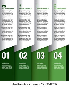 Vector Numbered Banners. Modern Graphic or Website Layout.