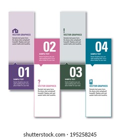 Vector Numbered Banners. Modern Graphic or Website Layout.