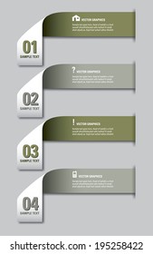 Vector Numbered Banners. Modern Graphic or Website Layout.