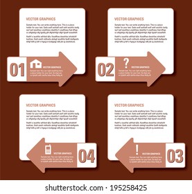 Vector Numbered Banners. Modern Graphic or Website Layout.