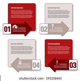 Vector Numbered Banners. Modern Graphic or Website Layout.