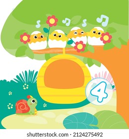 vector numbering illustration book for infant and toddler
