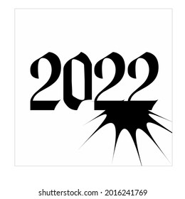 números vectores 2022, para los últimos diseños de calendario.