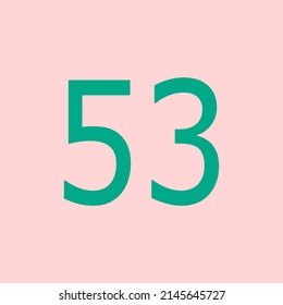 Vector numbers of "53". Perfect for you type project.