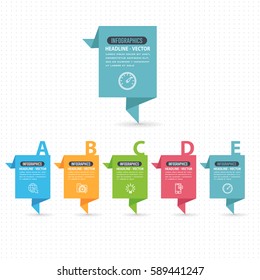 Vector Numbers Banner Template, Multicolored Web Pricing Tables Design. Website Info Presentation