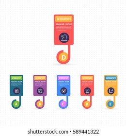 Vector Numbers Banner Template, Multicolored Web Pricing Tables Design. Website Info Presentation