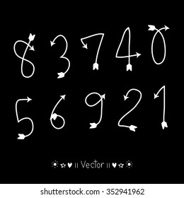 Vector Numbers and Basic Math Signs. Illustration EPS10 great for any use.