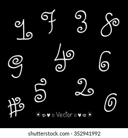 Vector Numbers and Basic Math Signs. Illustration EPS10 great for any use.