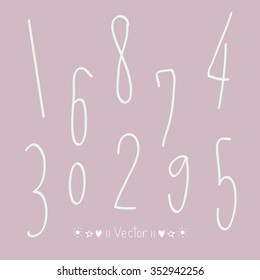 Vector Numbers and Basic Math Signs. Illustration EPS10 great for any use.