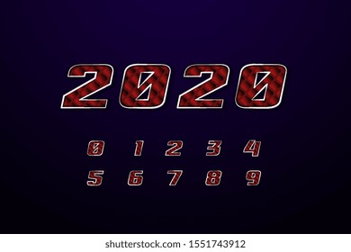 Vector numbers. Cool modern dynamic type. Asia, China you can easily customize it to make your own unique lettering.