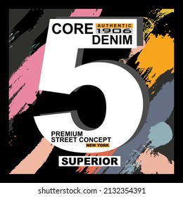 vector numbers letters with background abstract design for t shirt