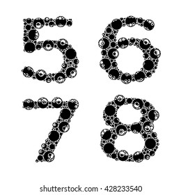 Vector numbers made up circles