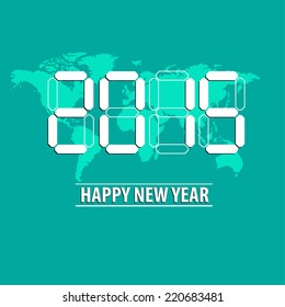 Vector numbers of the new year 2015