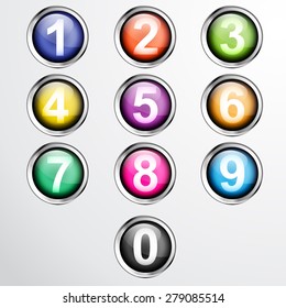 Vector numbers from number set. Eps 10 illustration.