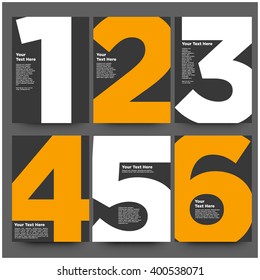 Vector Numbers Text Box Template