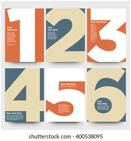 Vector Numbers Text Box Template