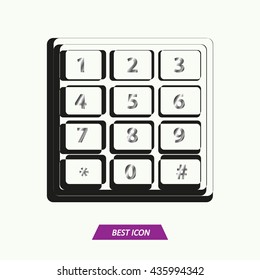 Vector of Numeric Keyboard symbol or icon