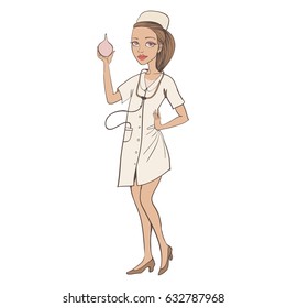 vector Nurse cartoon