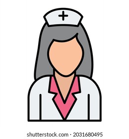  Vector Nurse Filled Outline Icon Design
