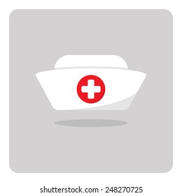 Vector of nurse hat icon on isolated background