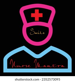 A vector of a nurse icon in vibrant colors - nurse mantra