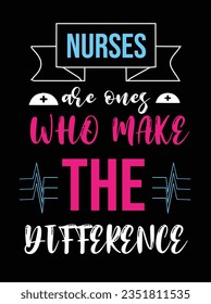 
Vector Nurse illustration t-shirt or poster Design 