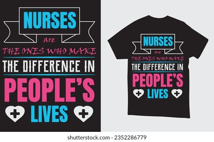 Diseño de camiseta o afiche de la ilustración de la enfermera vectora 