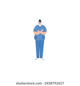 vector nurse pose for national nurses day medical