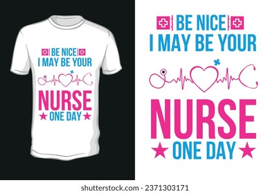 Vector nurse t shirt design template,Happy Nurses Day .T-Shirt Design. Nurse T-shirt. Nurse Template.