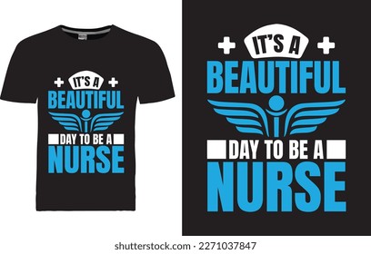 vector Nurse T-shirt Design template