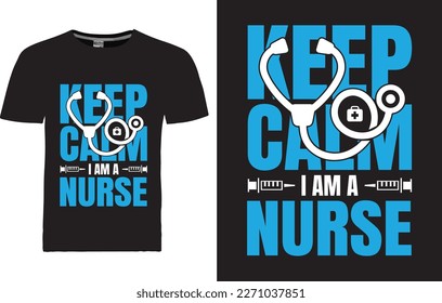 vector Nurse T-shirt Design template