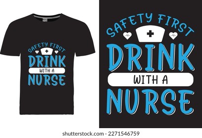 vector Nurse T-shirt Design template