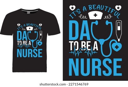 vector Nurse T-shirt Design template