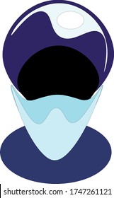 Vector of a nurse wearing a facemask and wearing a head cover or veil