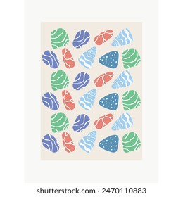 Póster del Vivero de Vector con piedras.