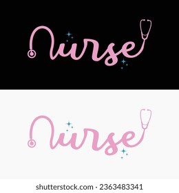 Vector Nursing T-Shirt Design For Nurse