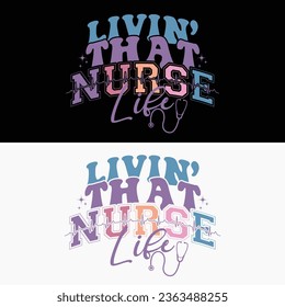 Vector Nursing T-Shirt Design For Nurse