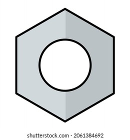 Vector Nut Filled Outline Icon Design
