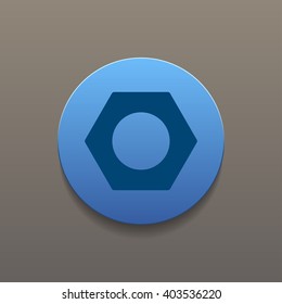 Vector nut Flat design style eps 10