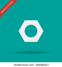 Vector nut Flat design style eps 10