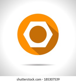 Vector nut icon. Eps10