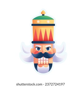 Vector Nutcraker Art Deco Retro Illustration Isolated