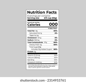 Nutrition Facts Label Vector Templates 153449 Vector Art at Vecteezy