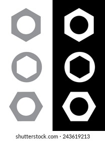 Vector nuts and bolts set