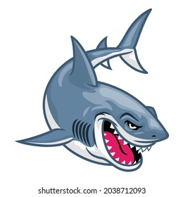 Vector o Cartoon Great White Shark