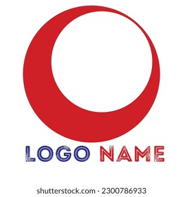 vector o text logo creative design